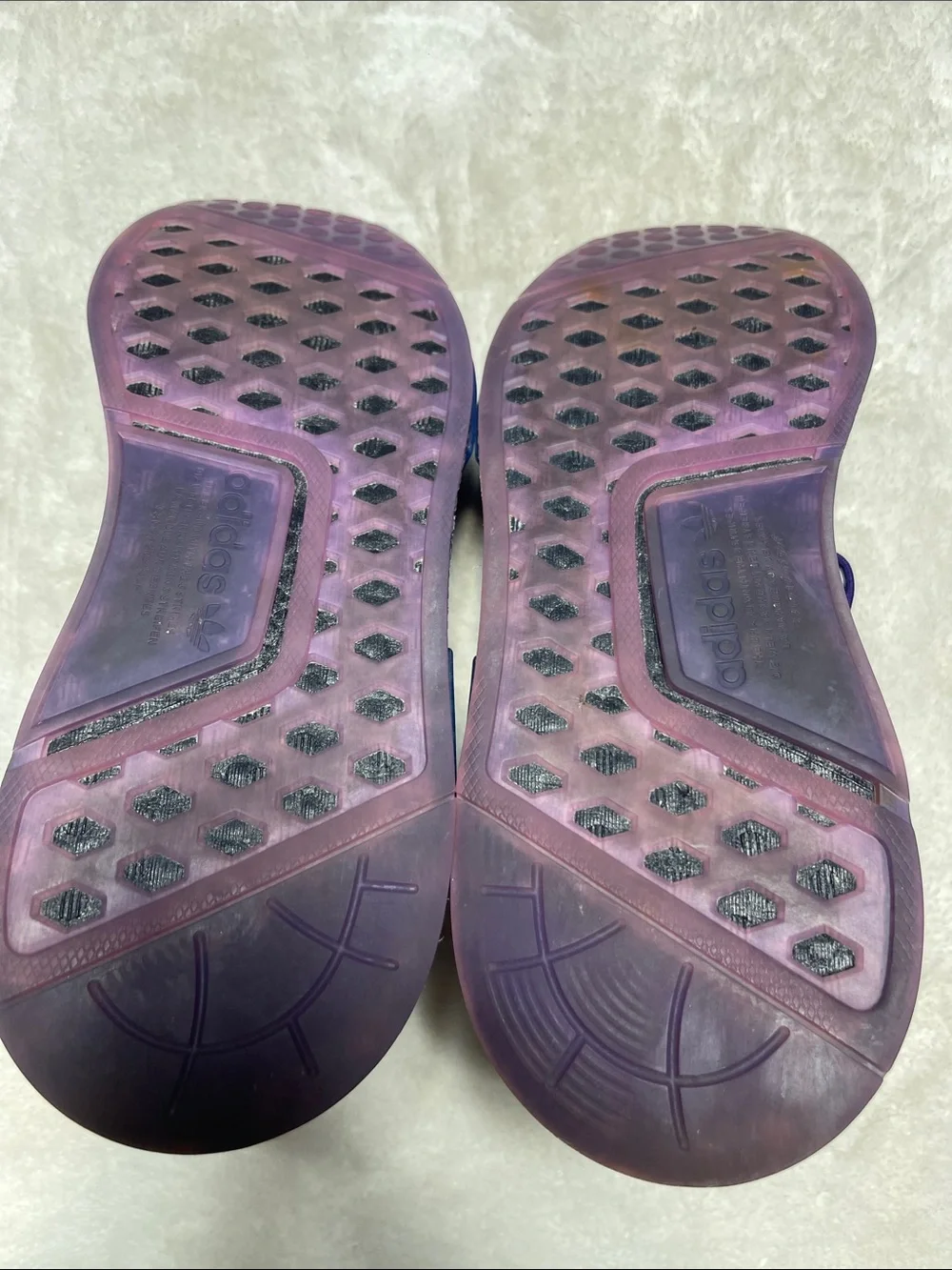 adidas NMD R1 Spectoo Women's Purple, Blue and Pink Athletic Sneakers size 6